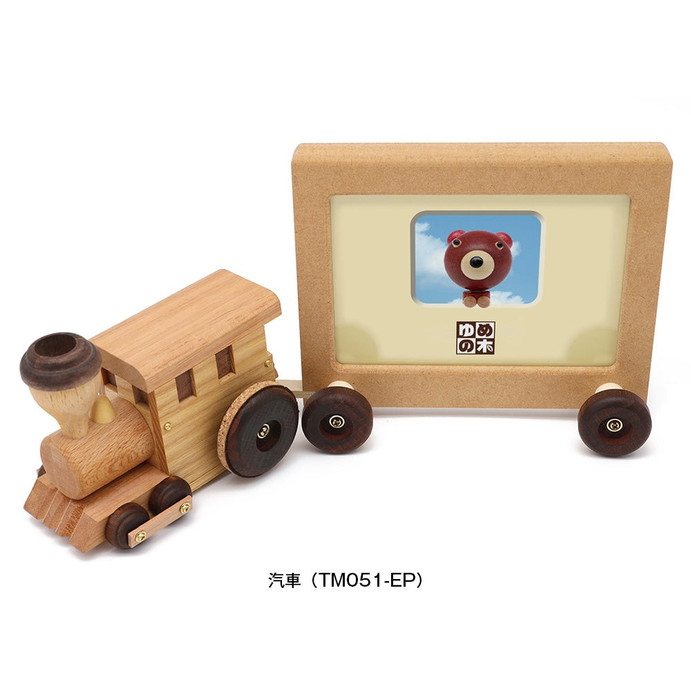 フォトフレーム付のりものオルゴール 汽車