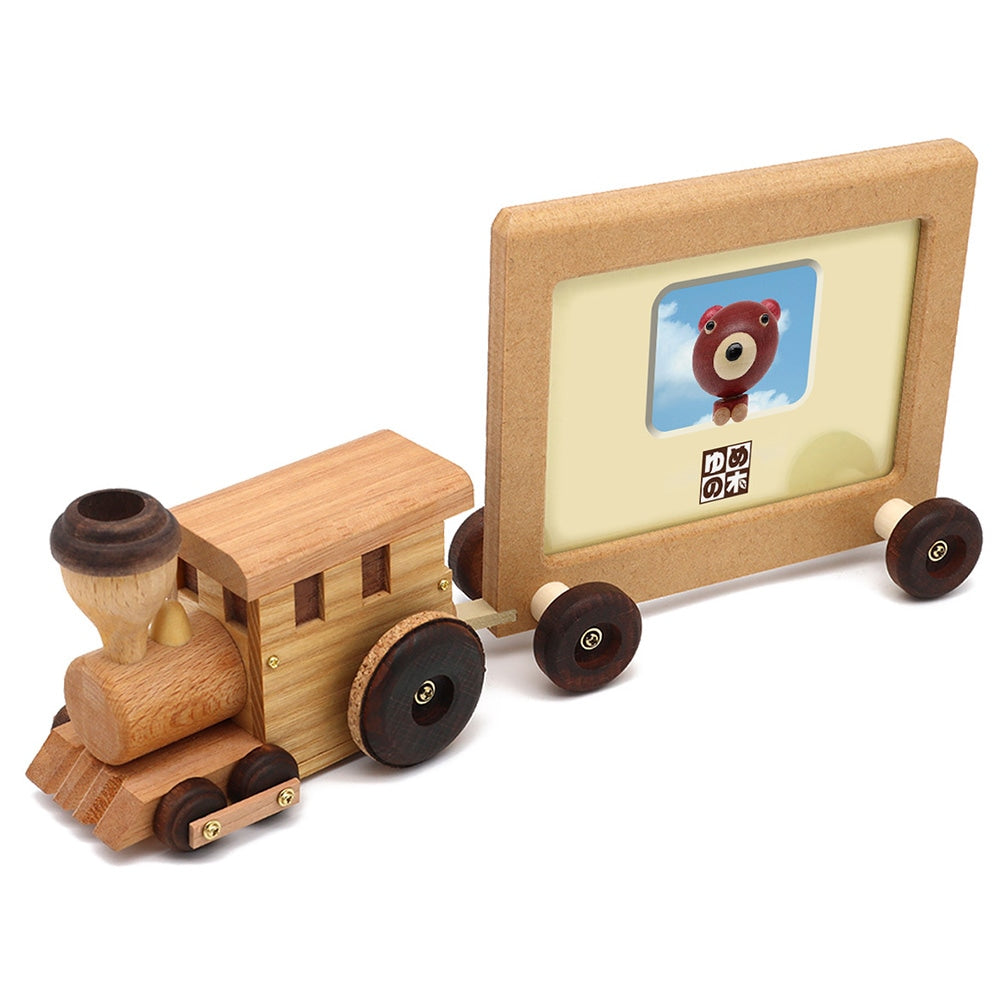 フォトフレーム付のりものオルゴール 汽車