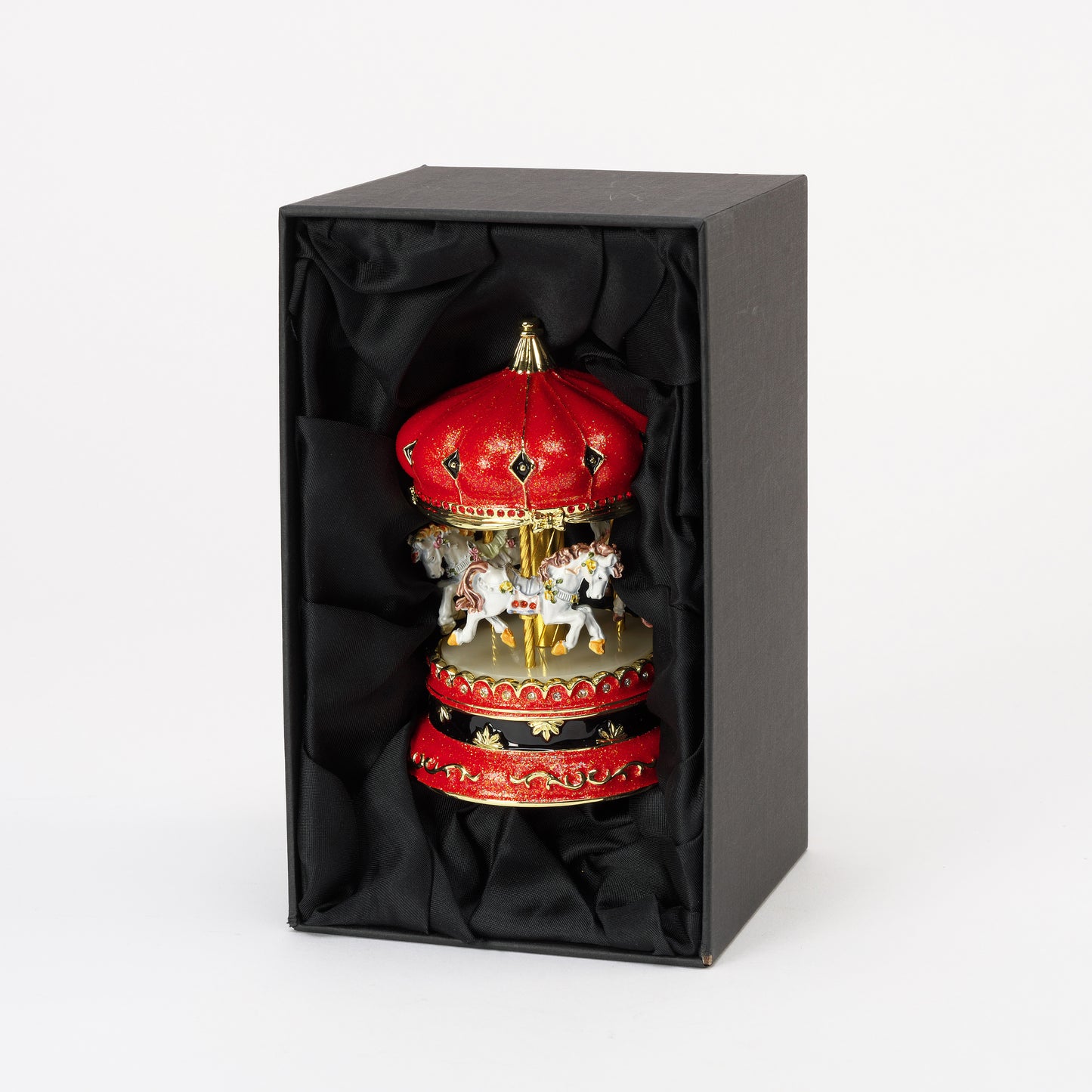 ピューター(錫)オルゴール メリーゴーランド パンプキン