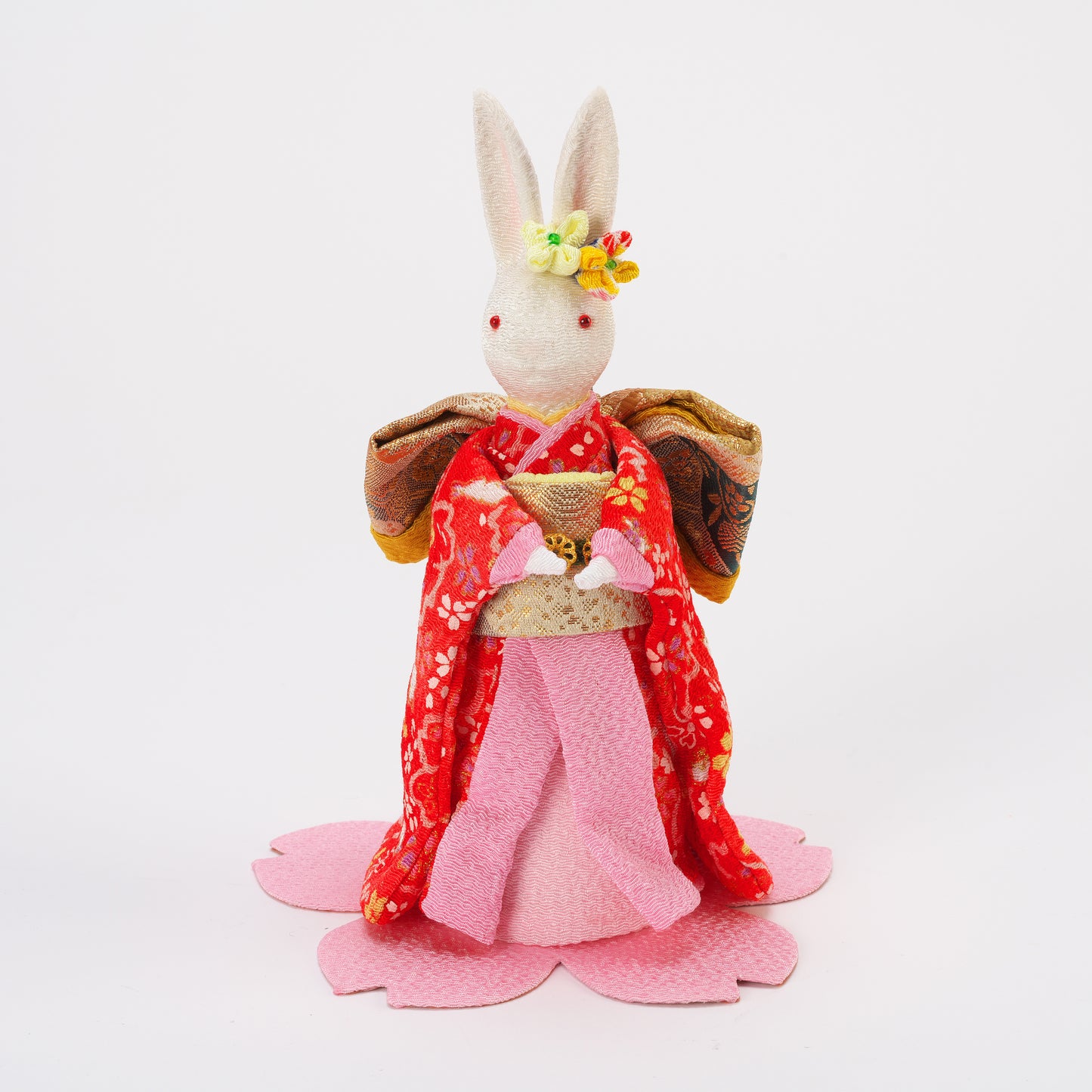着物うさぎオルゴール 振袖立位 赤