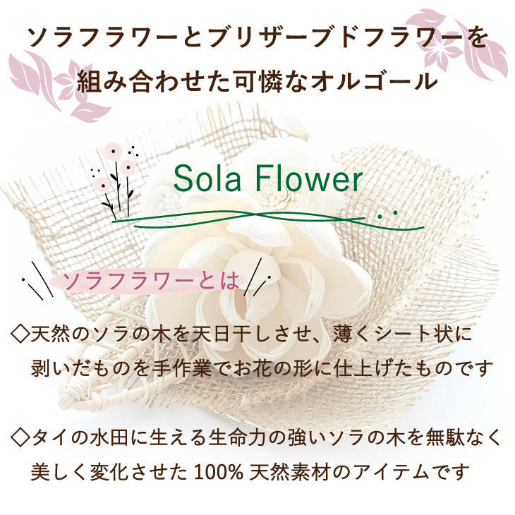 プリザーブドフラワーオルゴール バッグM