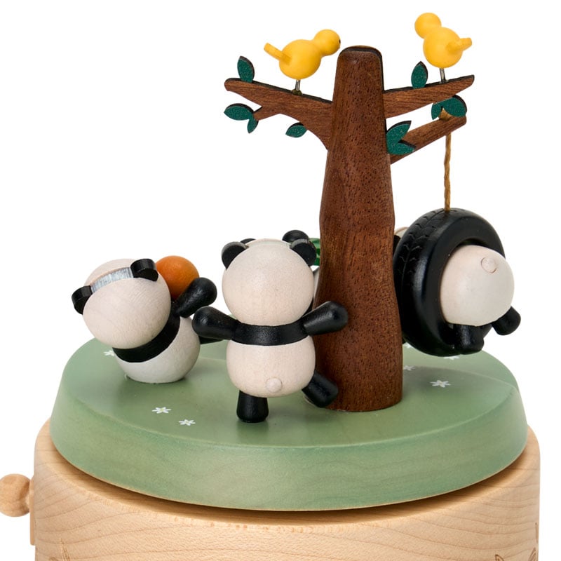 木製からくりオルゴール　パンダ