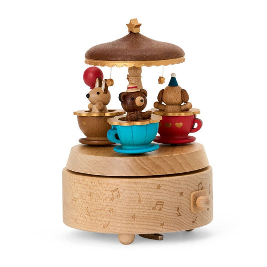 木製からくりオルゴール　コーヒーカップ